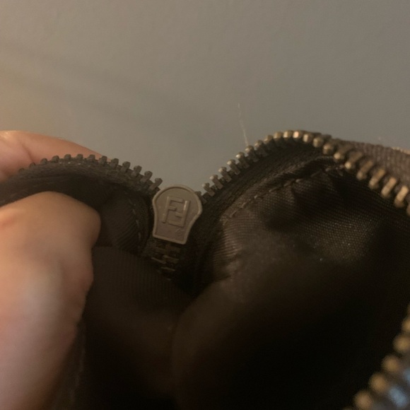 Authentic Fendi Zucca Brown and Tan Geometric Shoulder mini Bag - Picture 5 of 7